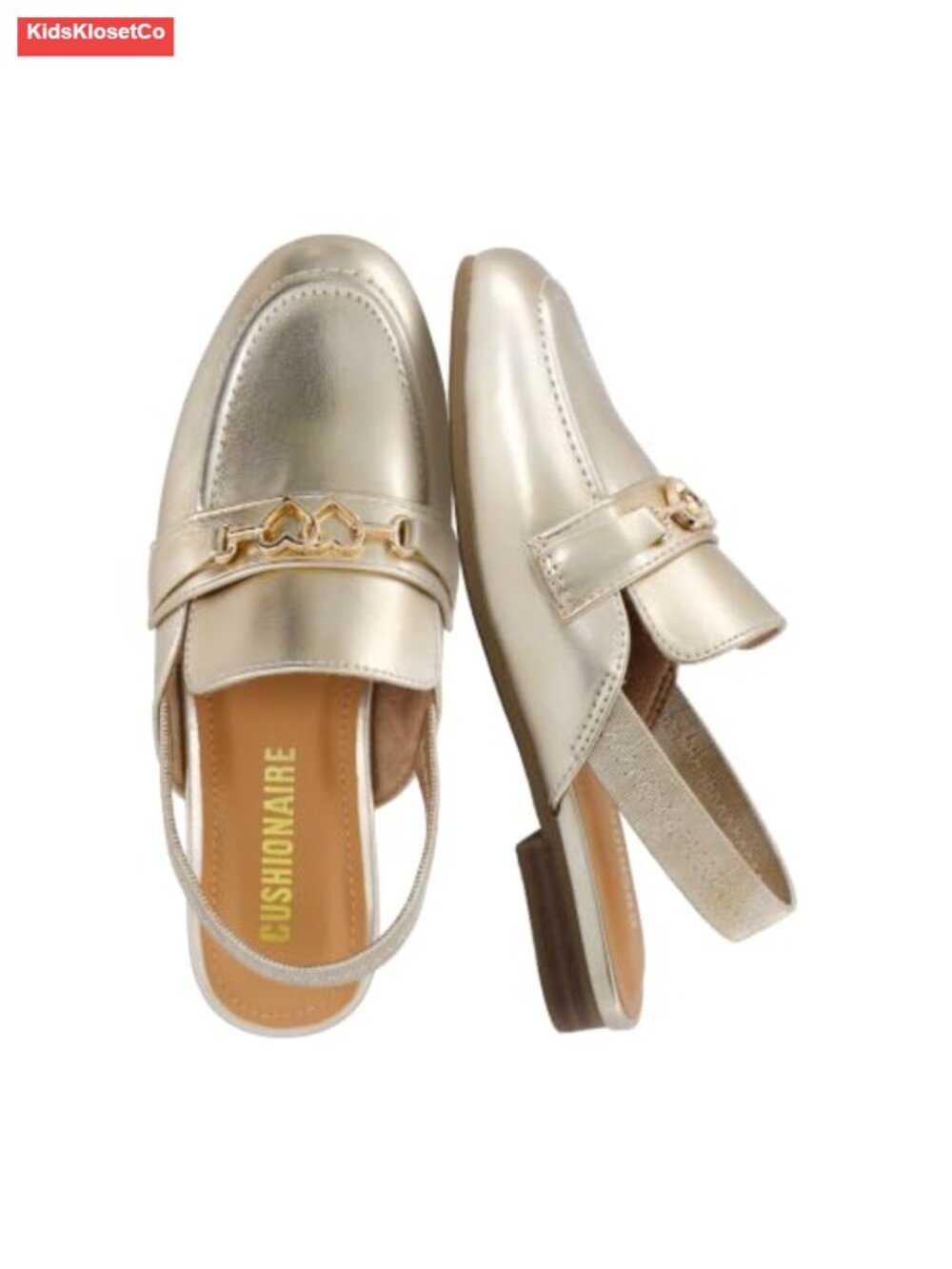 Girls Slingback Loafers Faux Leather Low Heel Dress Shoes